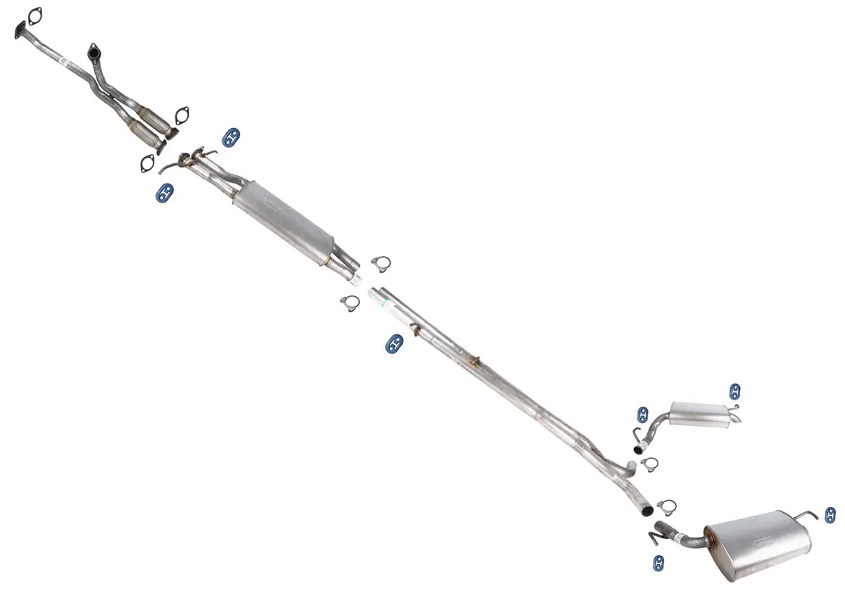 Dual Exhaust System Dual Rear Mufflers For Police Interceptor Utility 2013-2019 1