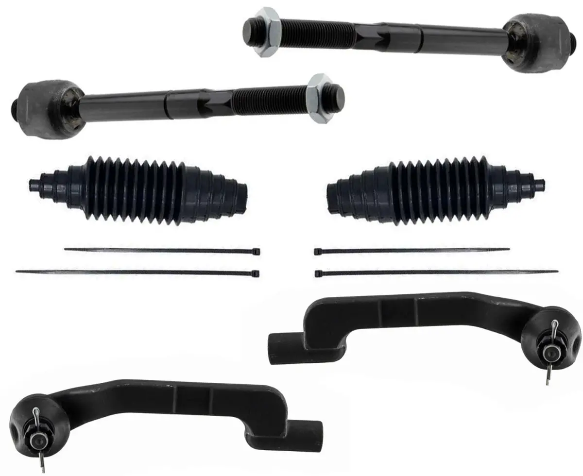Front Inner & Outer Tie Rods & Boots For Chrysler 300 2015-2023 All Wheel Drive 1