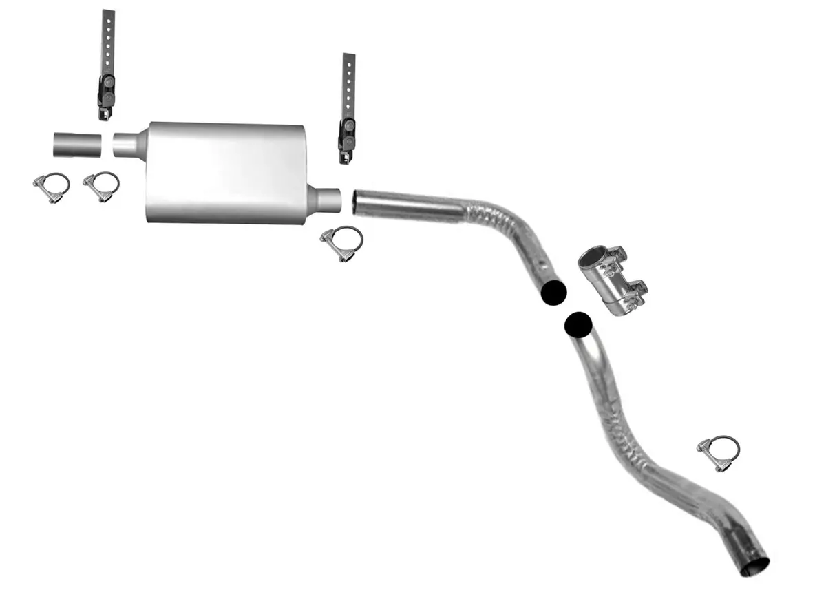 Weld On Muffler Tail Pipe Exhaust For V10 V1500 Suburban 1500 1988-1991 5.7L 1