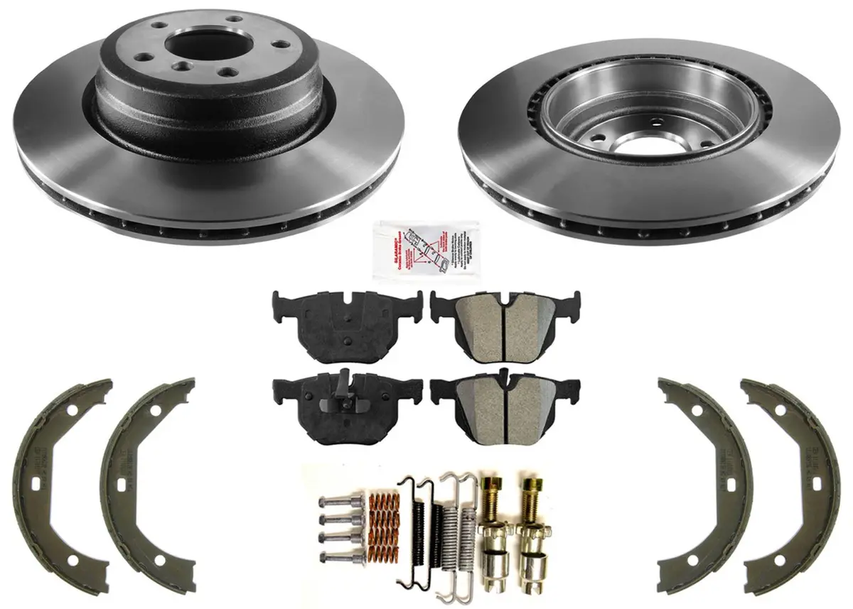 Rear Performance Carbon Disc Brake Rotors & Pads For Bmw 335I Xdrive 2009-2012 1