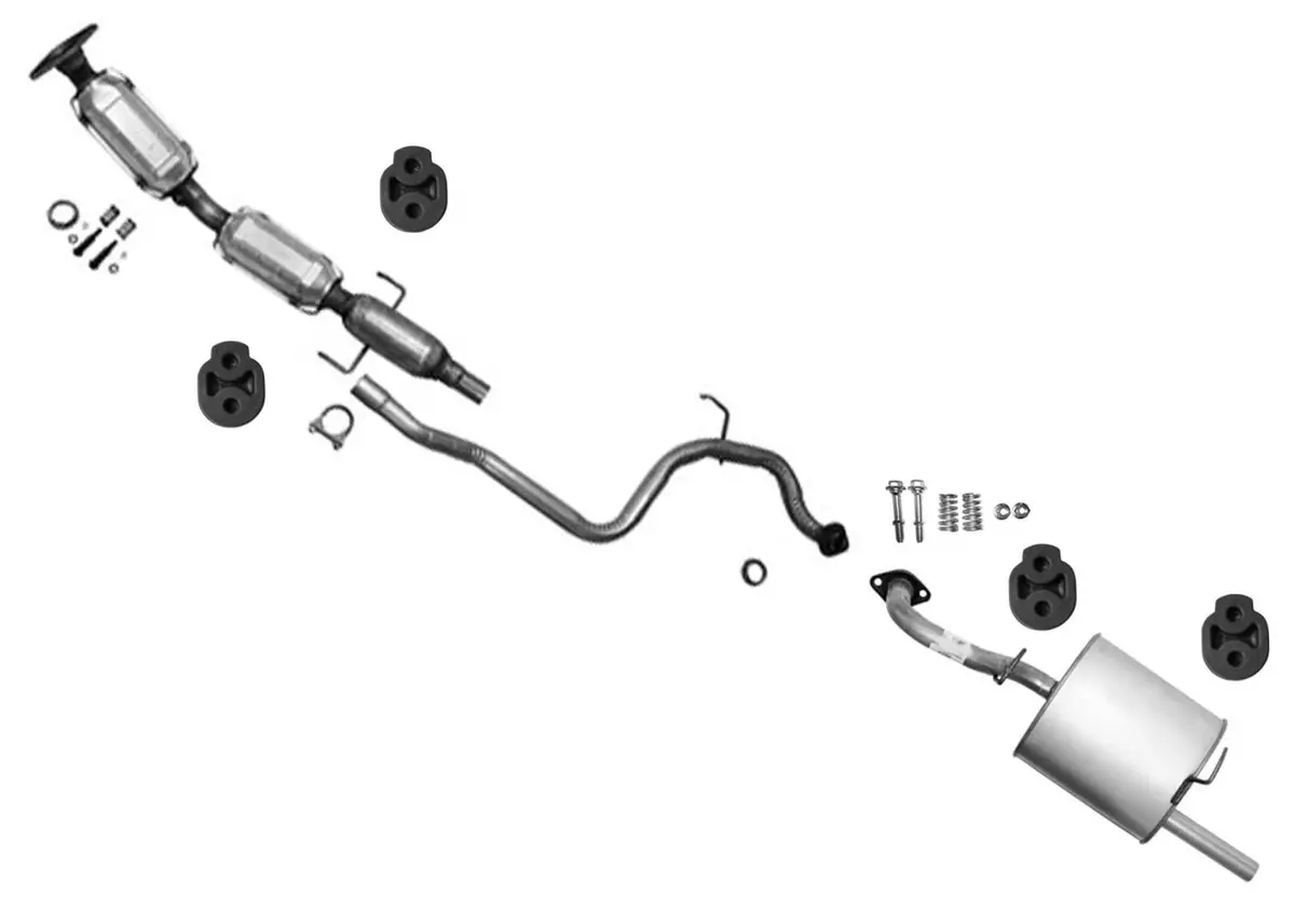Hatchback Catalytic Converter Ext Pipe Muffler Exhaust For Yaris 2006-2011 1.5L 1