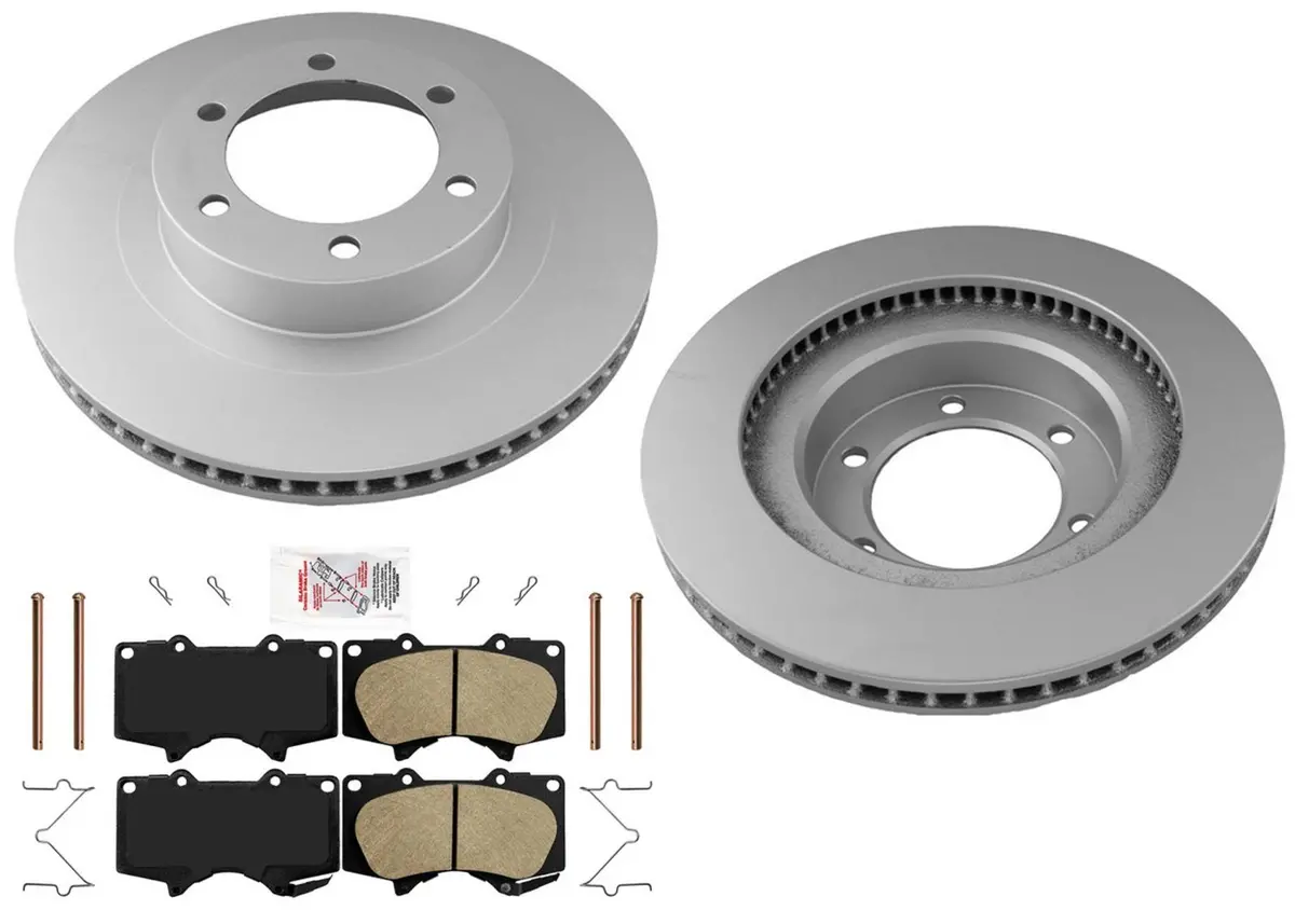 Off Road Coated Disc Brake Rotors Ceramic Pads Hardware For Lexus Gx470 03-2009 1