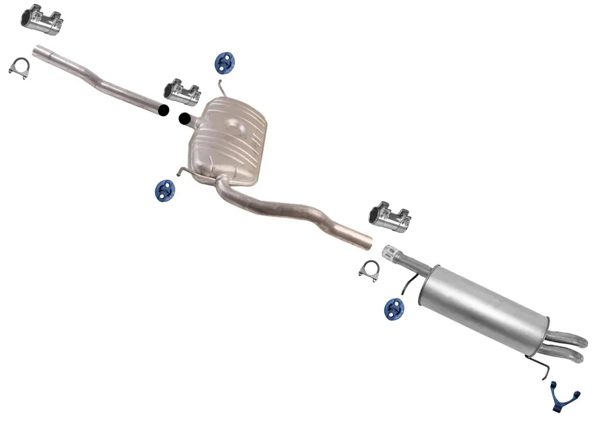 Resonator Pipe Rear Muffler Exhaust System For Volkswagen Passat 98-05 1.8L 2.0L 1