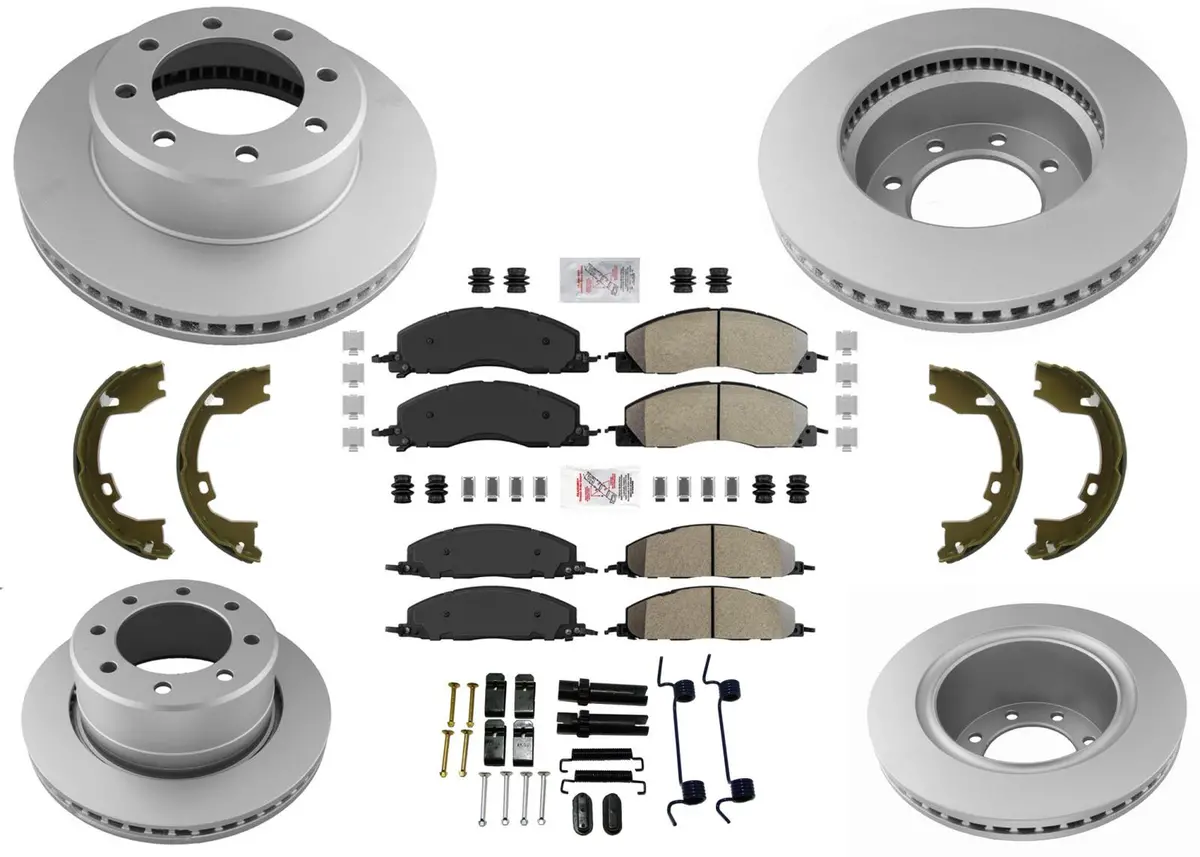 Fleet Coated Disc Brake Rotors Brake Pads For Dodge Ram Pick Up 2500 2009-2018 1