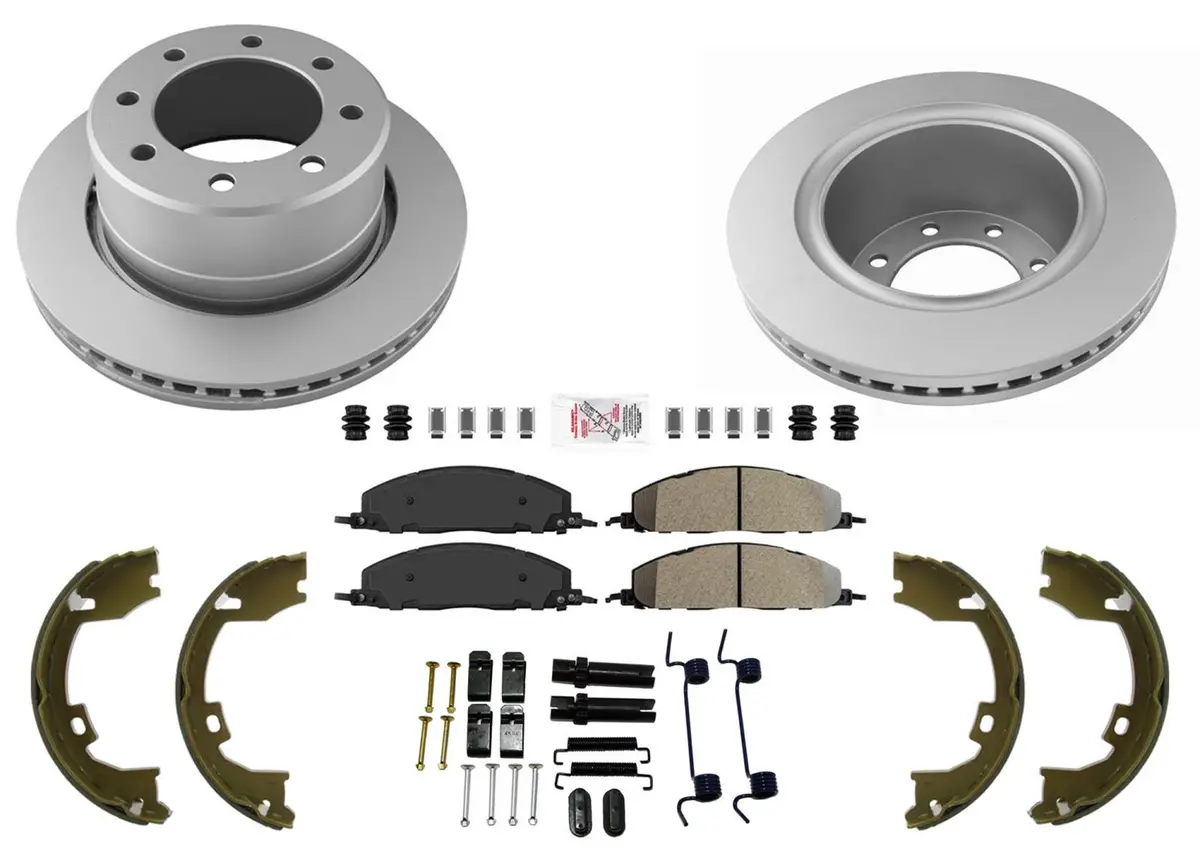 Rear Fleet Coated Disc Brake Rotors Brake Pads For Dodge Ram Pick Up 2500 09-18 1