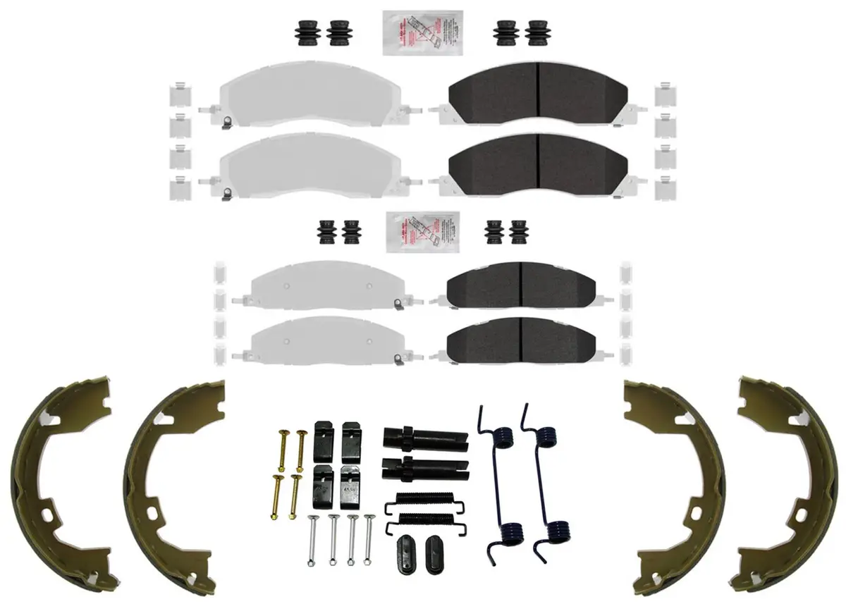 Front & Rear Fleet Galvanized Disc Brake Pads For Dodge Ram Pick Up 2500 09-2018 1