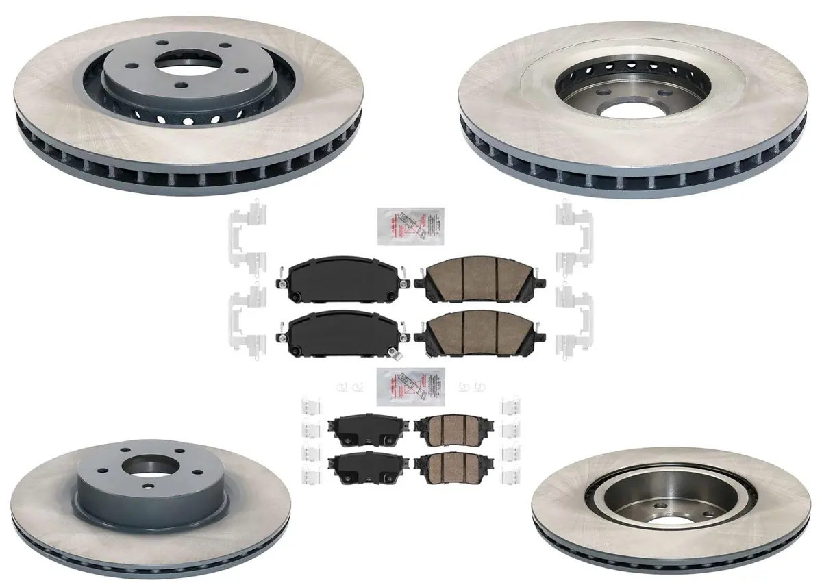 F & R Disc Brake Rotors Brake Pads For Mitsubishi Outlander 2022 2023 2024 2.5L 1