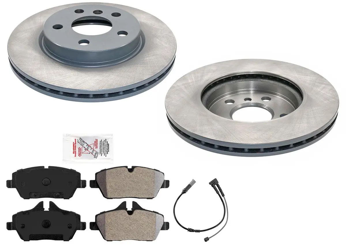 Geo Coated Front Disc Brake Rotors Pads For Mini Cooper 1.5L 2014-2024 1