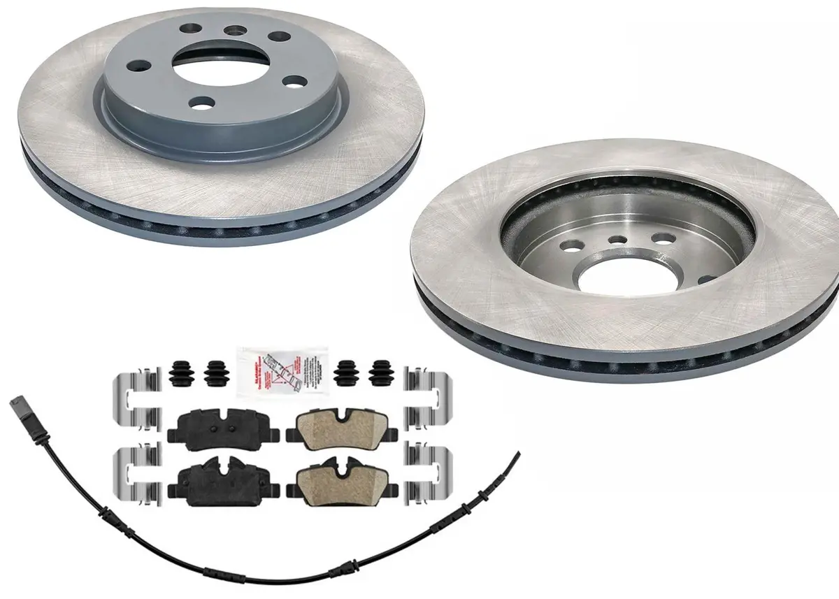 Geo Coated Rear Disc Brake Rotors Pads For Mini Cooper 2014-2024 1.5L 1.6L 2.0L 1