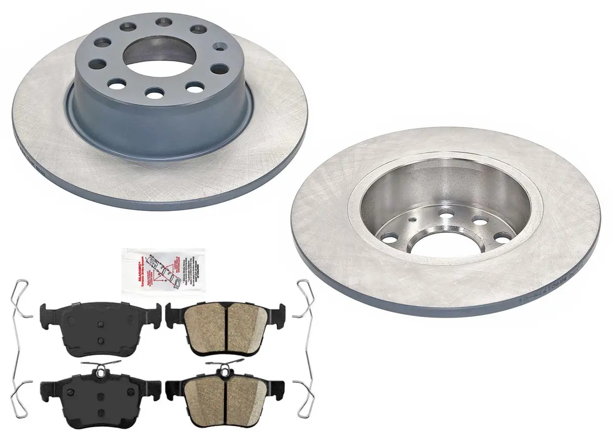 Coated Rear Disc Brake Rotors Pads For Volkswagen Taos 22-25 Front Wheel Drive 1