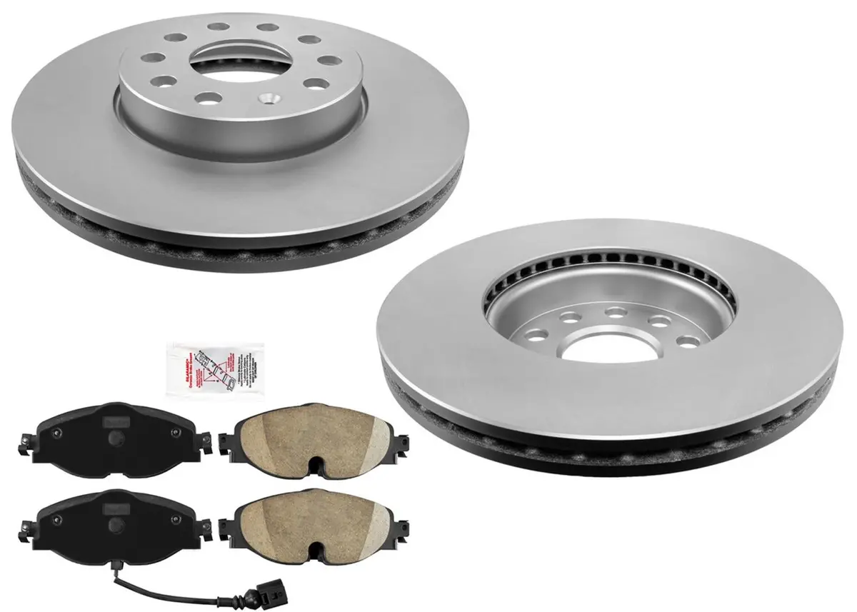 Coated Front Disc Brake Rotors Pads For Volkswagen Taos 22-24 Jetta 2019-2024 1