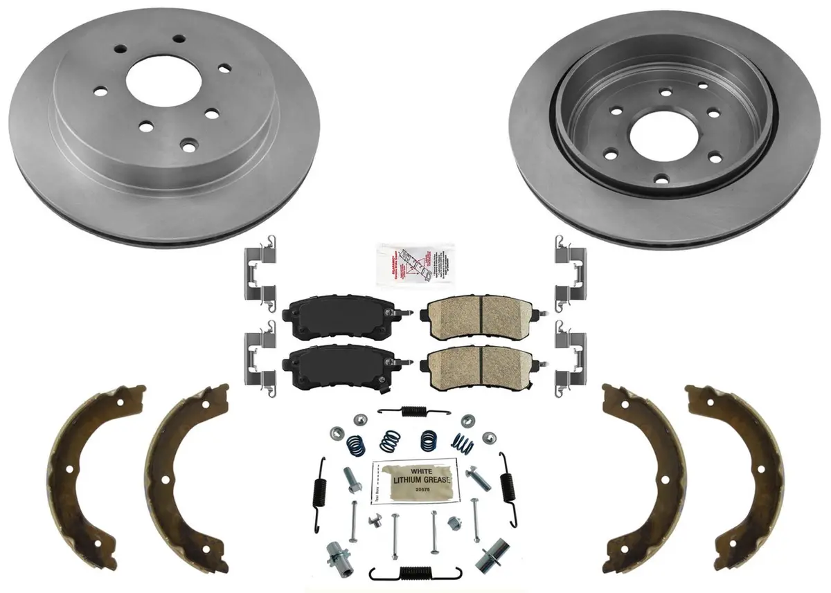 Rear Brake Rotors Ceramic Brake Pads Parking Shoes For Infiniti Qx80 2014-2024 1