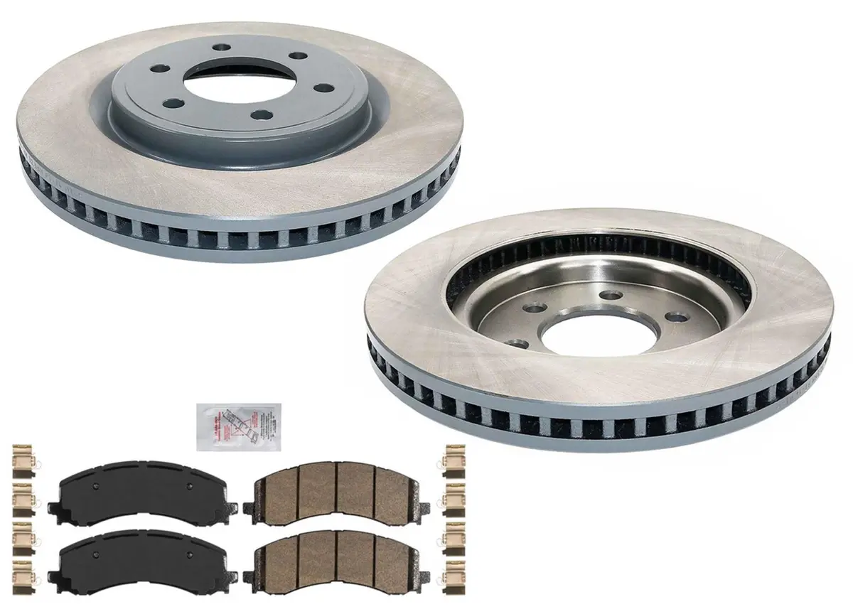 Front Geo Coated Brake Disc Rotors Brake Pad Set For Ford Raptor 2022 2023 2024 1