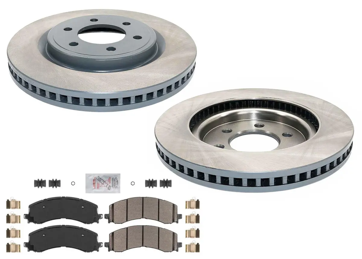 Front Geo Coated Brake Disc Rotors Brake Pad Set For Ford Raptor 2022 2023 2024 1
