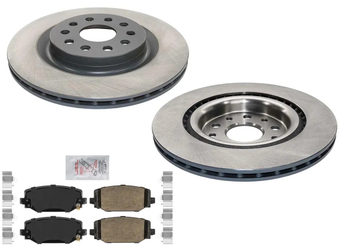 R Coated Disc Brake Rotors & Pads For Jeep Grand Cherokee 22-24 Heavy Duty 1