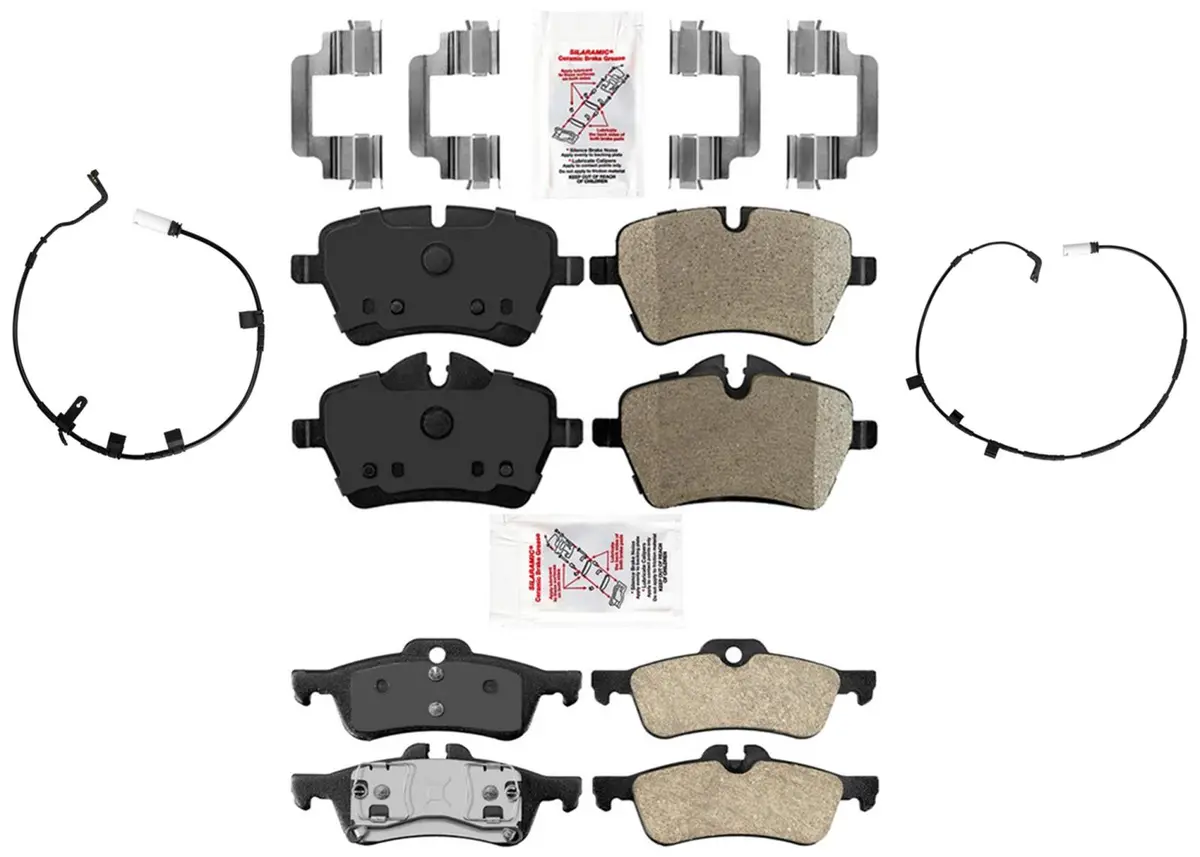 Front Rear Disc Brake Pads Sensors For Mini Cooper Convertible 2007 2008 1