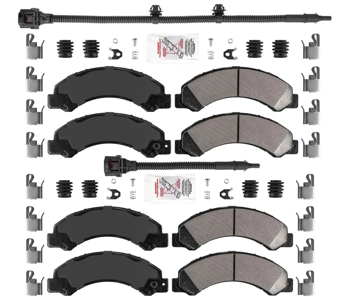 Severe Duty Brake Pads W/ Sensors For Hino 155 2012 2013 2018 Front And Rear 1