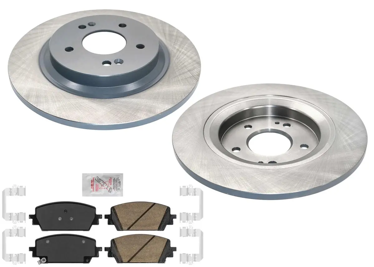Rear Coated Disc Brake Rotors & Disc Brake Pads For Kia Carnival 2022 2023 2024 1