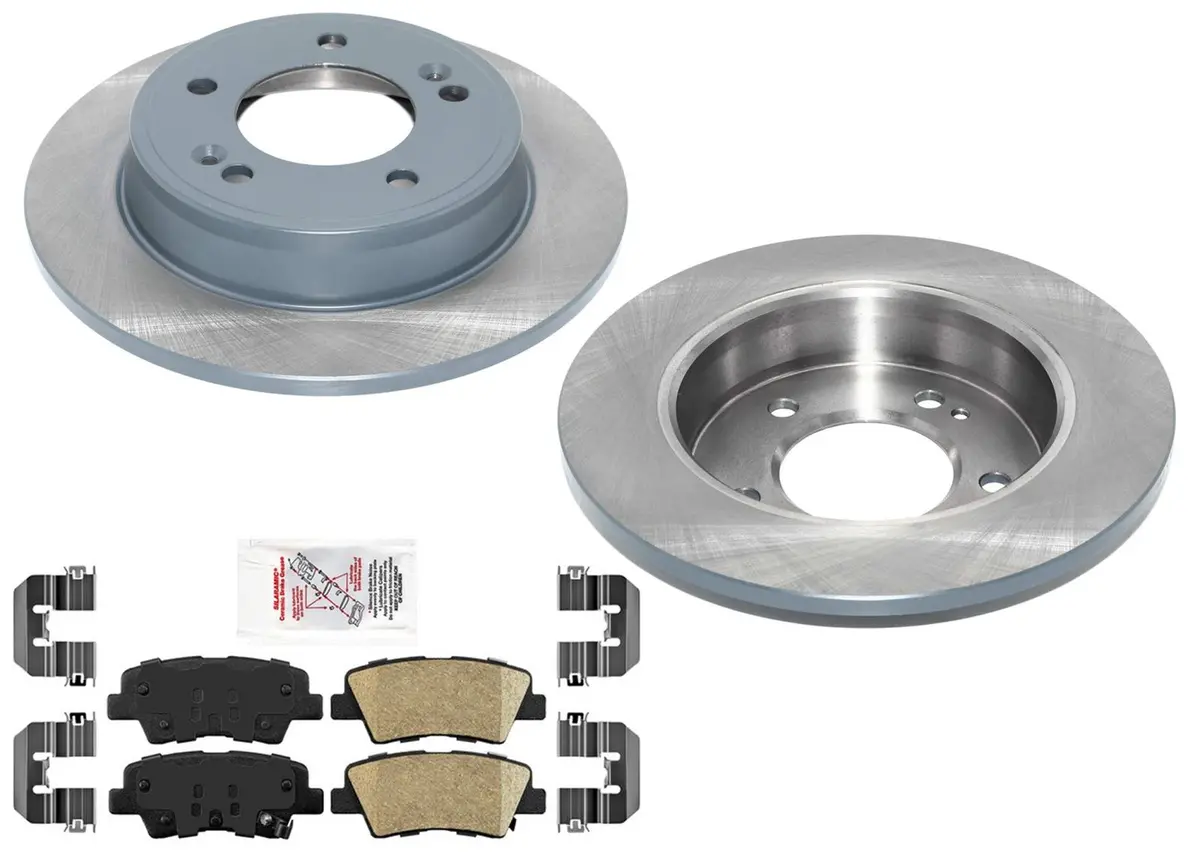 Rear Disc Brake Rotors & Disc Brake Pads For Kia Soul Turbo Gt 2020-2022 1