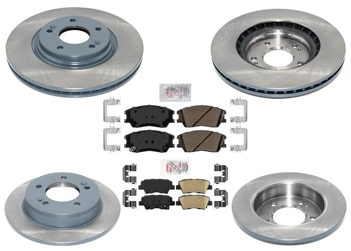 Front Rear Disc Brake Rotors & Disc Brake Pads For Kia Soul Turbo Gt 2020-2022 1