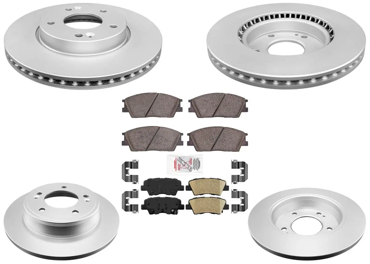 Ft Rr Disc Brake Rotors & Disc Brake Pads For Kia Soul 20-22 2.0L Natural Aspir 1