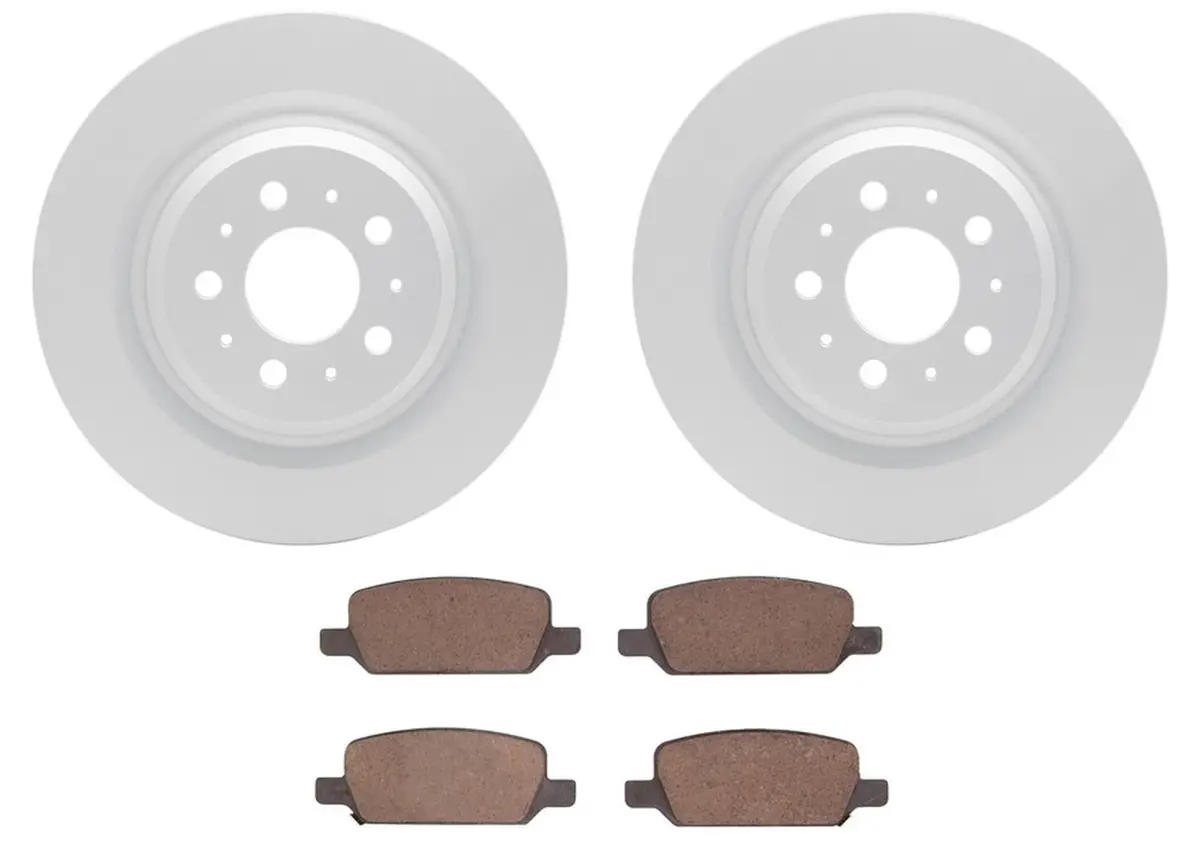 Rear Coated Brake Disc Rotors Disc Brake Pads For Tesla 3 17-2024 Grey Caliper 1