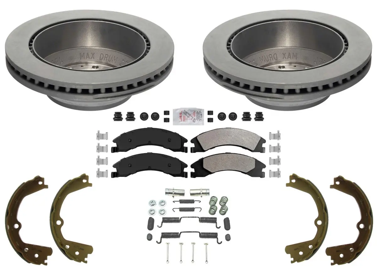 Rr Fleet Duty Pads Coated Rotors For Ford E350 Super Duty Dual Rear Wheel 08-23 1