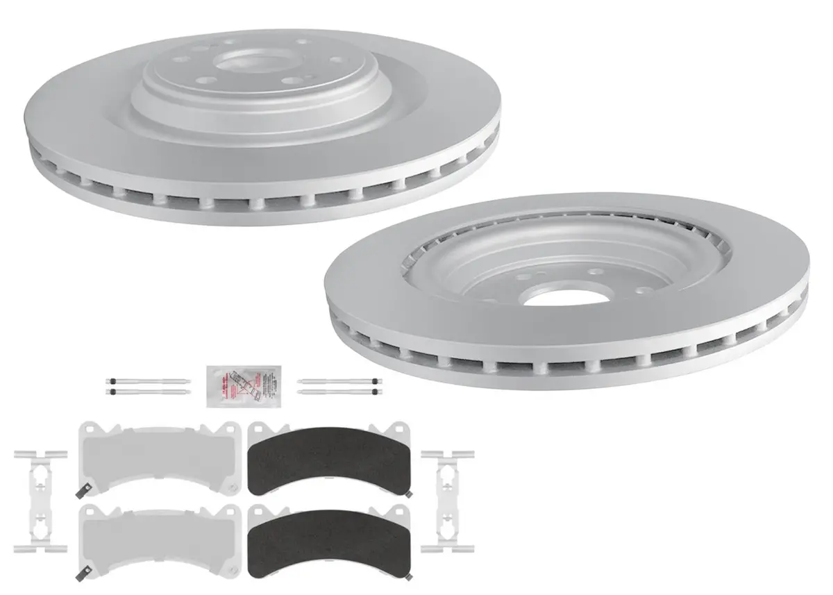 F Heavy Duty 409.56Mm Disc Brake Rotors Pads For Gmc Yukon W/ Brem Braking 21-24 1