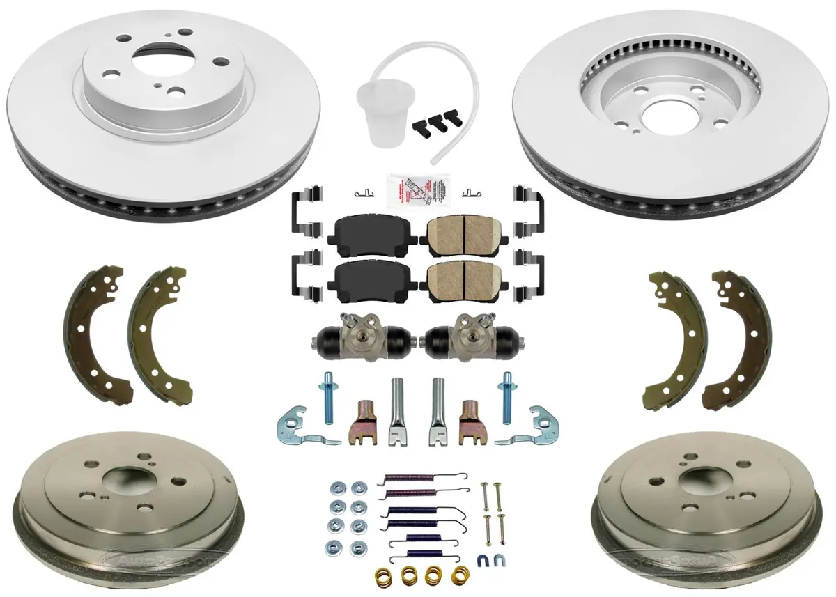Disc Brake Rotors Pads Drums Brake Shoes For Toyota Corolla 03-08 Vin 1,2,3,4,5 1