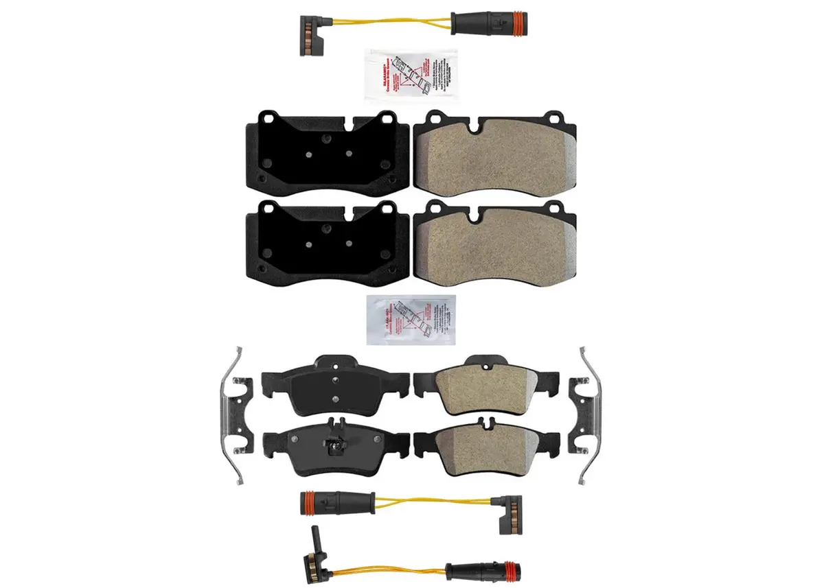 Front & Rear Disc Brake Pads Sensores For Mercedes Benz Cl550 2009-2014 1
