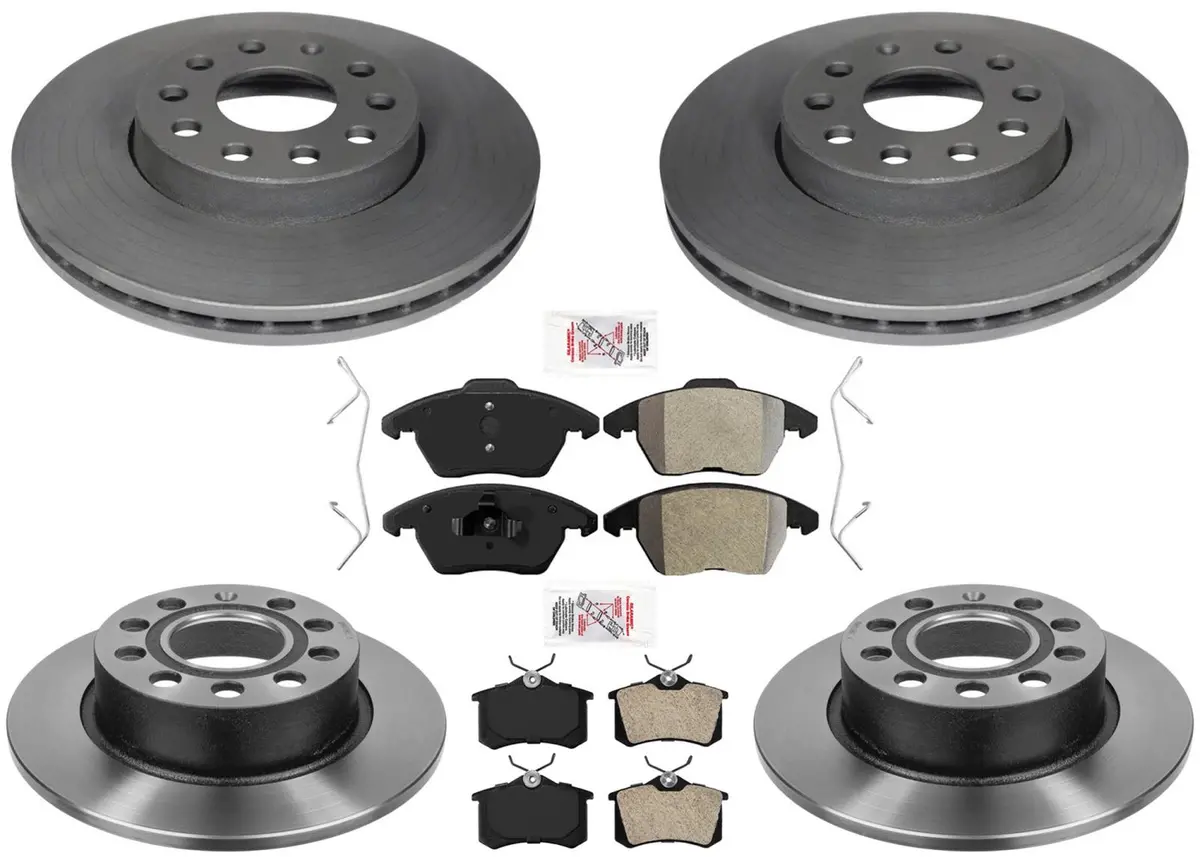 Carbon Performance Disc Brake Rotors Brake Pads For Audi A3 2010-2013 Tdi Diesel 1