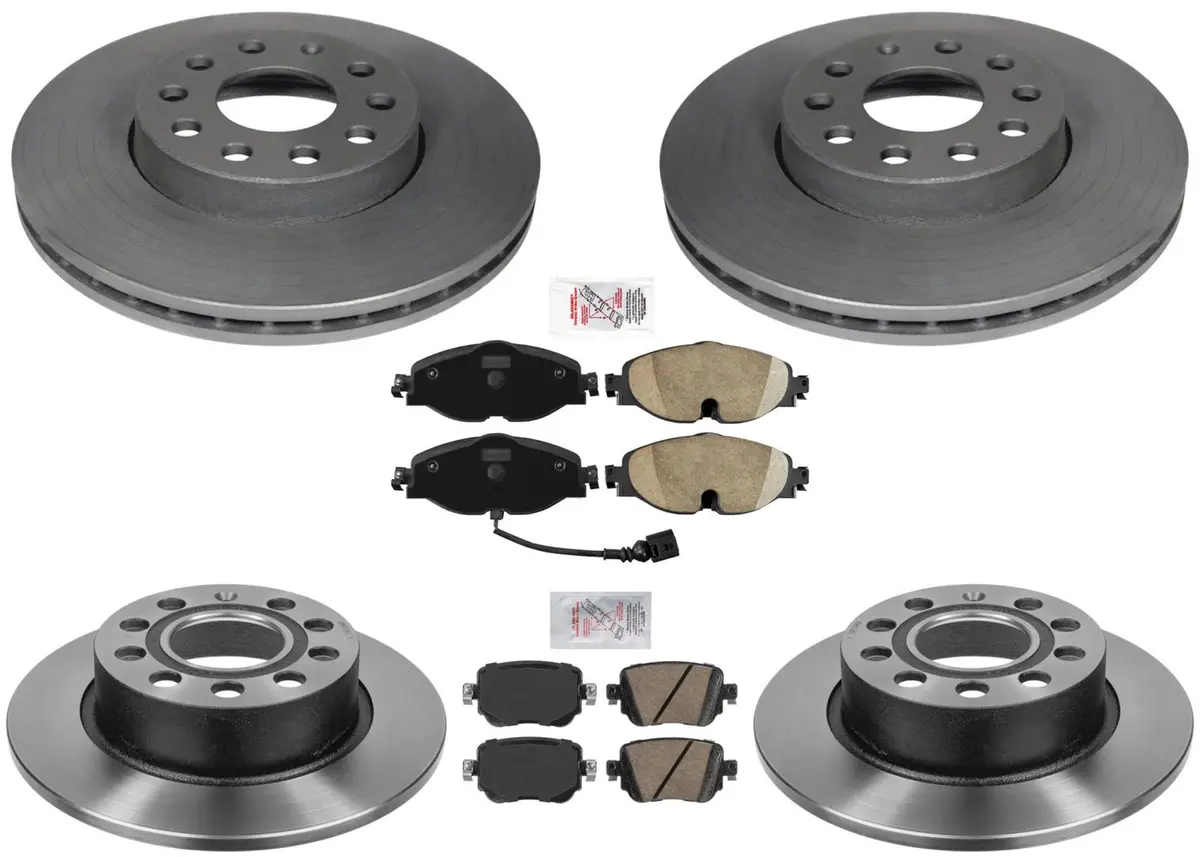 Carbon Performance Disc Brake Rotors Brake Pads For Vw Golf 2015 2016 Tdi Diesel 1