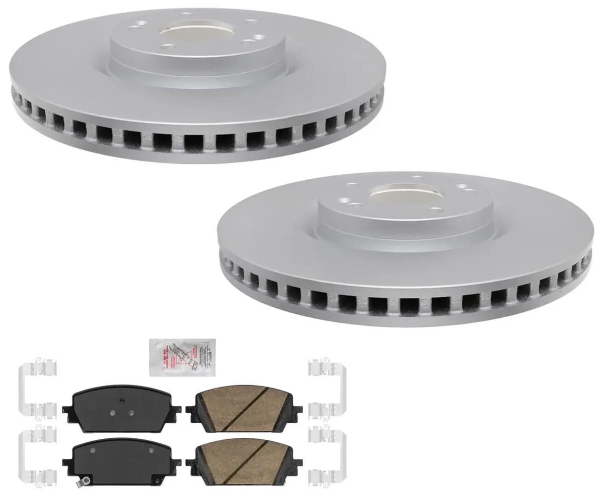 Front Disc Brake Rotors Ceramic Disc Brake Pads For Hyundai Santa Fe 2021 2024 1
