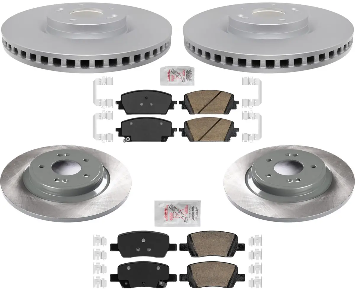 F&R Disc Brake Rotors Ceramic Disc Brake Pads For Hyundai Santa Fe 21-24 2.5L 1