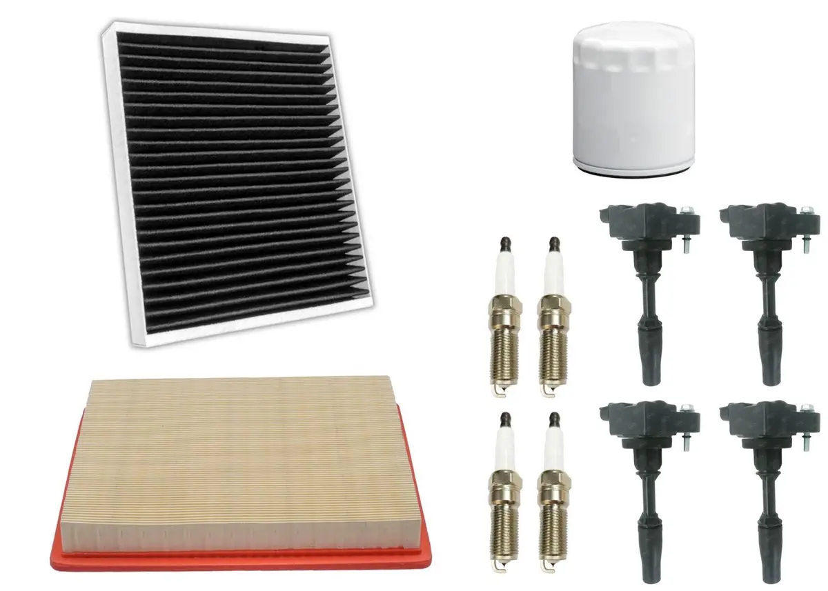 Ignition Coil & Air Cabin Filter Spark Plugs For Chevrolet Malibu 2013-2015 2.5L 1