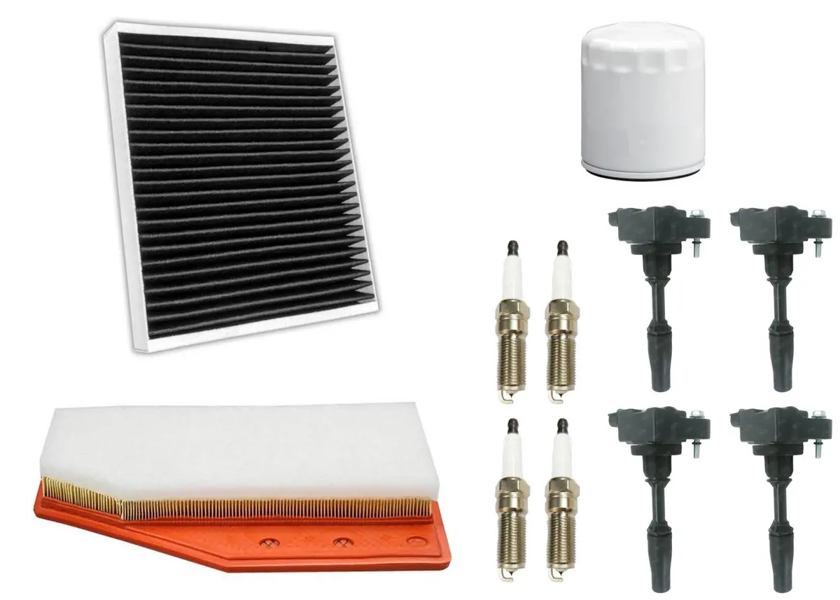 Ignition Coil & Air Cabin Filter Spark Plugs For Chevrolet Malibu 2016-2018 2.0 1