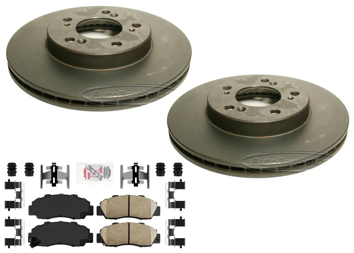 Performance Disc Brake Rotors Ceramic Pads For Honda Cr-V Crv 97 1998 1999 2001 1