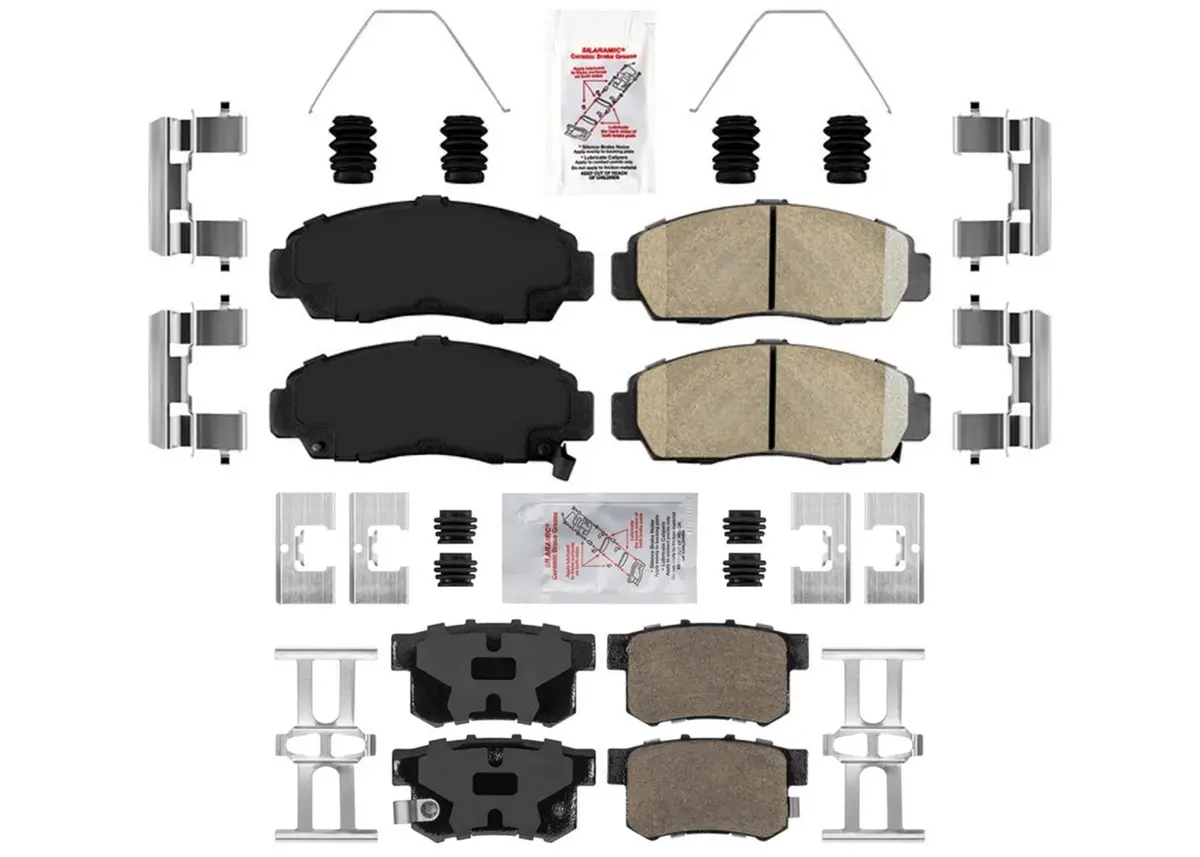 Ame Front & Rear Ceramic Disc Brake Pads For Acura Tl 1999 2000 2001 2002 2003 1