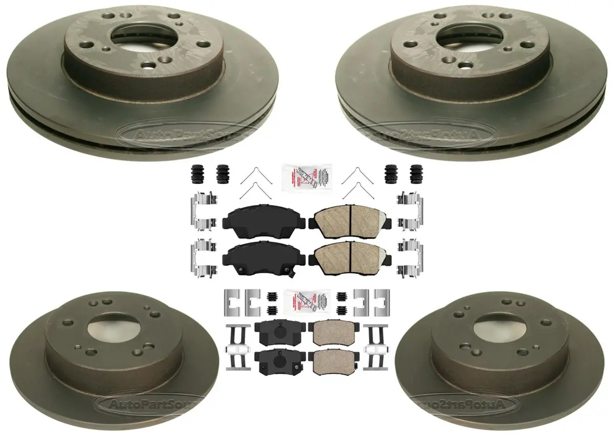 Performance Disc Brake Rotors Ceramic Pads For Acura Rsx 2002-2006 (No Type S) 1