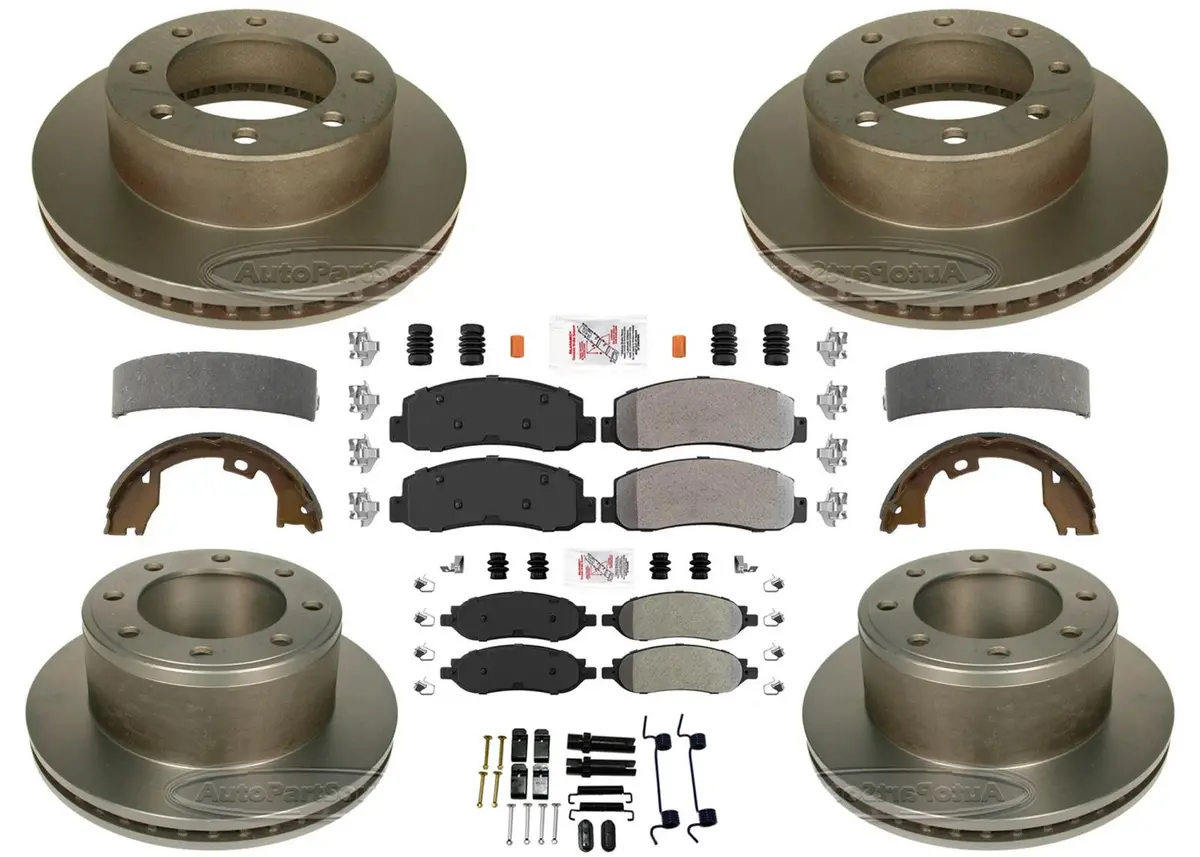 Disc Brake Rotors & Brake Pads For Ford F250 Super Duty 2005 2006 2007 4X4 Srw 1