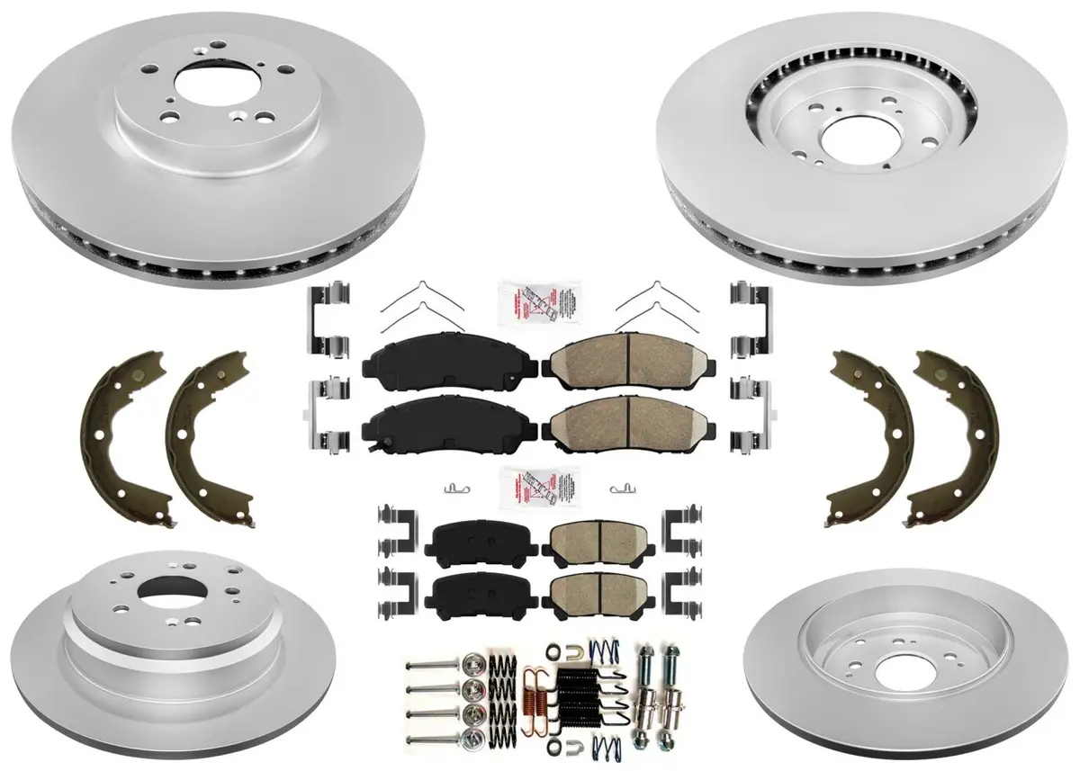 Disc Brake Rotors & Brake Pads Parking Shoes For Acura Mdx 2007 2010 2011 2013 1