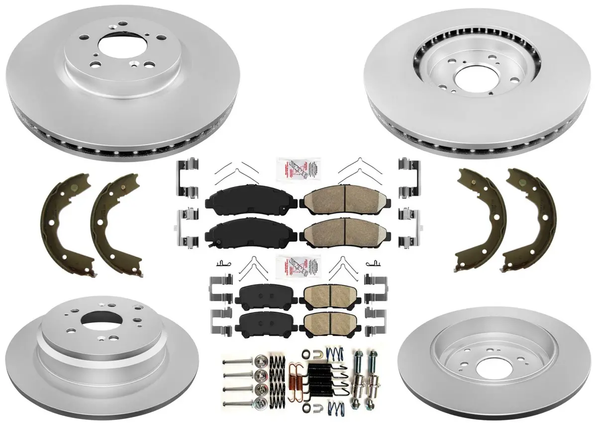Disc Brake Rotors Brake Pads Parking Shoes For Honda Pilot 2012 2013 2014 2015 1