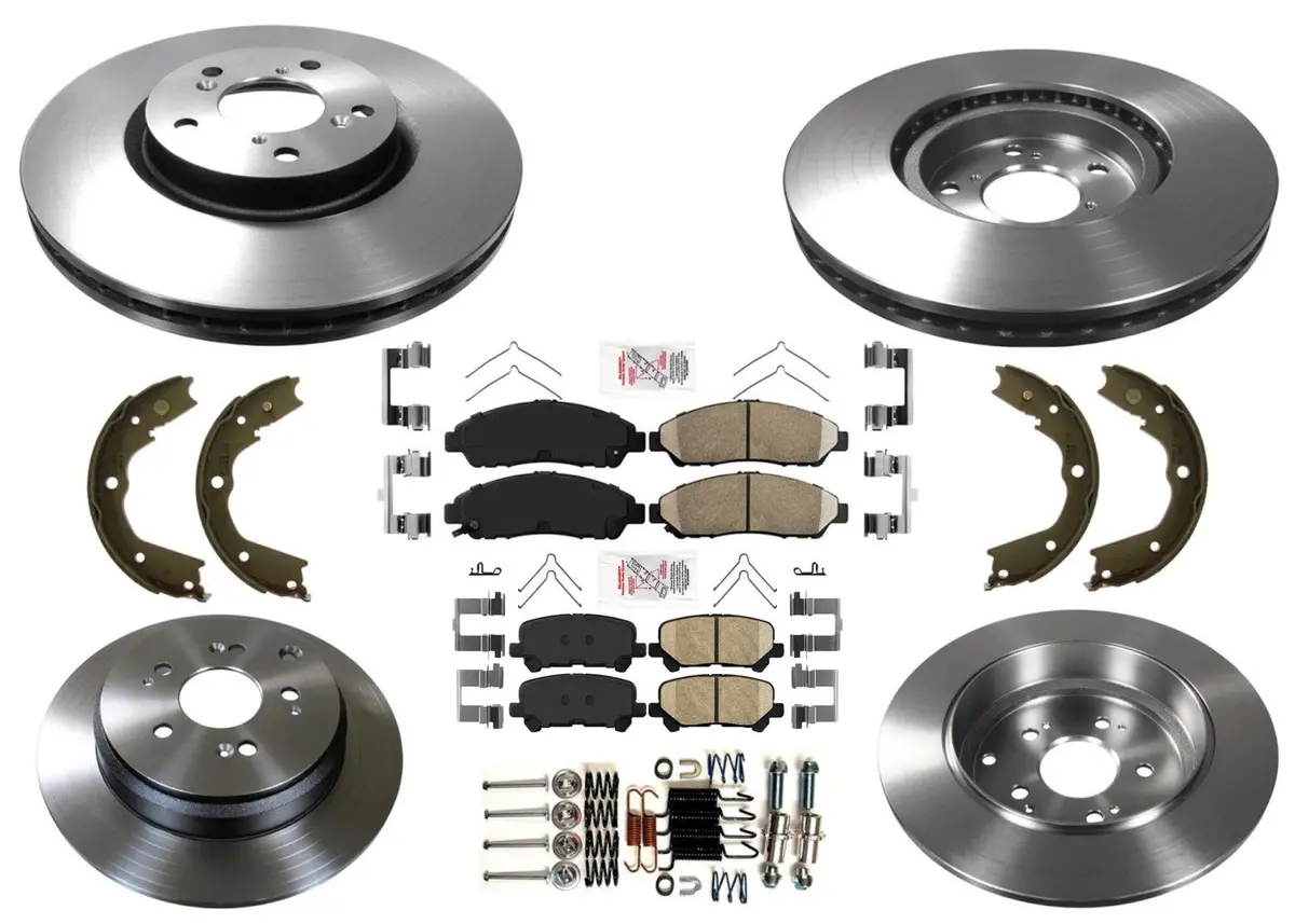 Disc Brake Rotors Brake Pads Parking Shoes For Honda Pilot 2012 2013 2014 2015 1