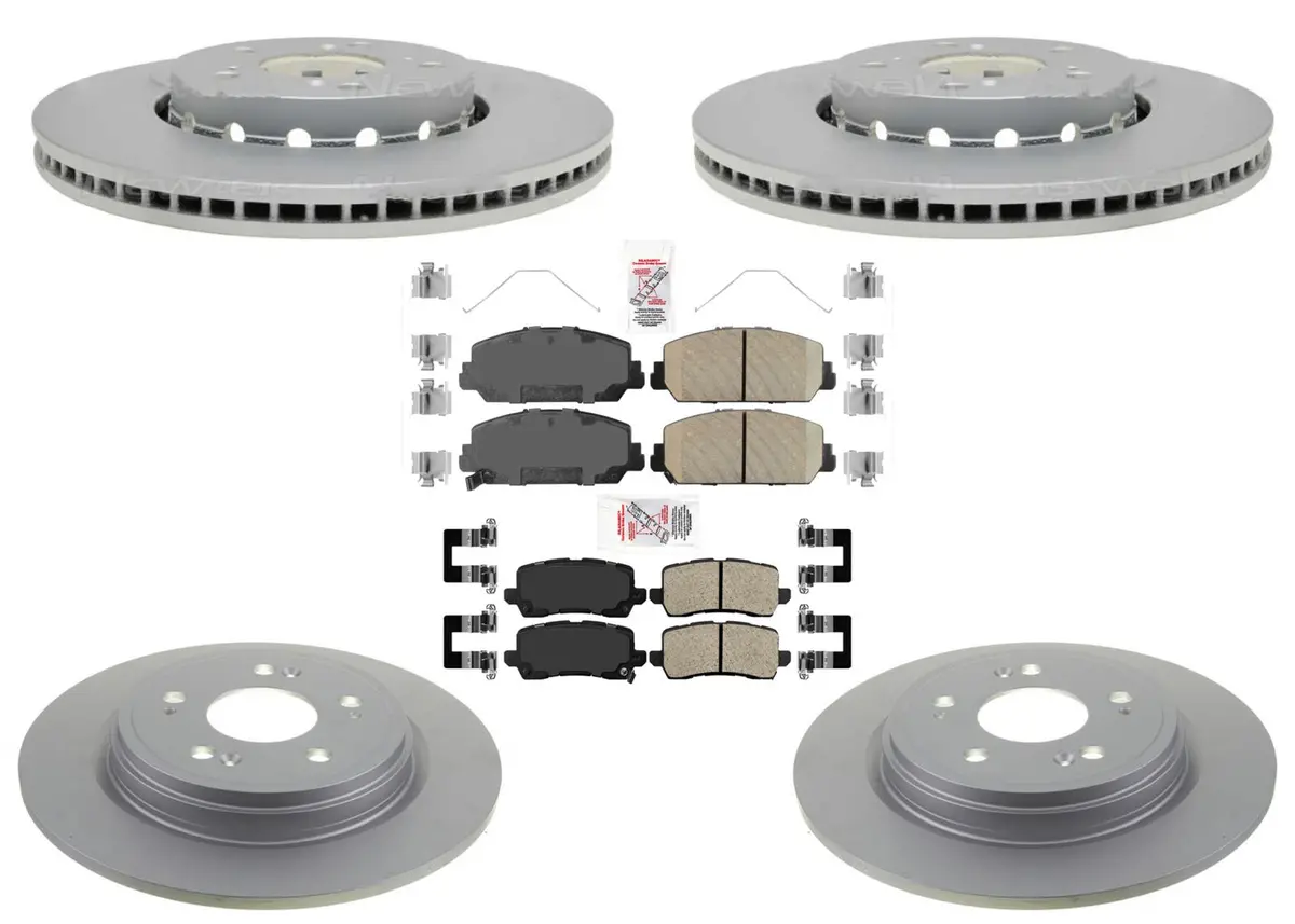 Front & Rear Disc Brake Rotors Brake Pads For Acura Rlx 2014 2015 2019 2020 1