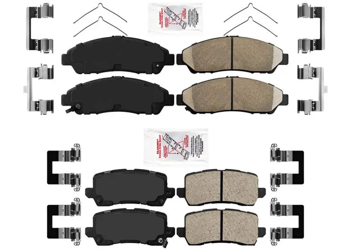 Frt Rear Ceramic Disc Brake Pads Hardware For Acura Rlx Hybrid Sh-Awd 2016-2020 1
