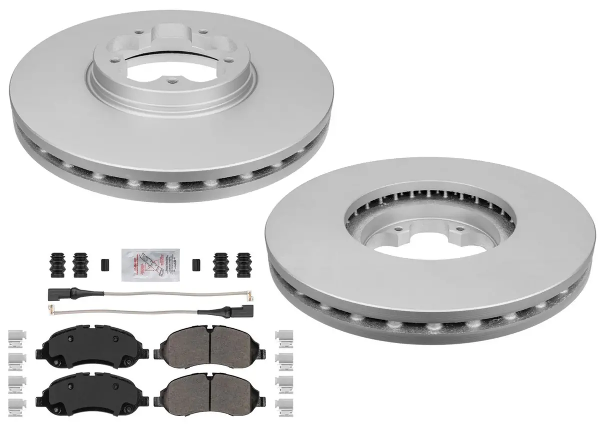 F Disc Brake 5 Bolt Disc Rotors Severe Duty Pads For Ford Transit 150 2020-2024 1