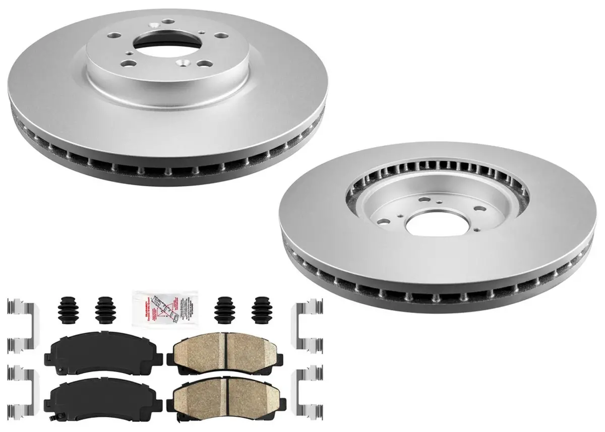 Frt Coated Brake Rotors Ceramic Pads For Acura Tl 2009 2010 2011 2012 2013 2014 1