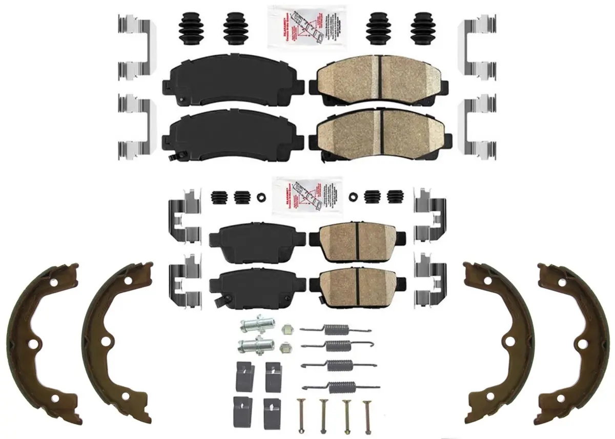 F&R Ceramic Disc Brake Pads & Shoes For Acura Tl 2009 2010 2011 2012 2013 2014 1