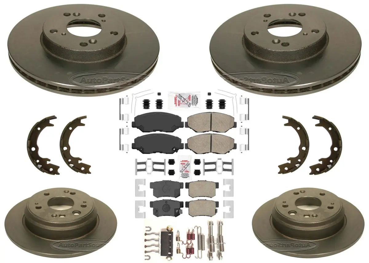 Performance Disc Brake Rotors Ceramic Pads For Honda Cr-V Crv 2002 2003 2004 1