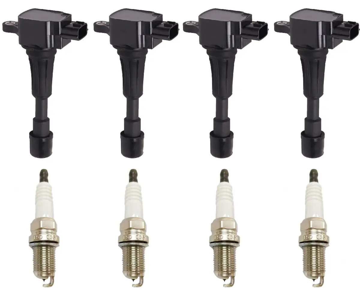 4 Direct Ignition Coil & Spark Plugs For Mazda 2 1.5L 2011 2012 2013 2014 1